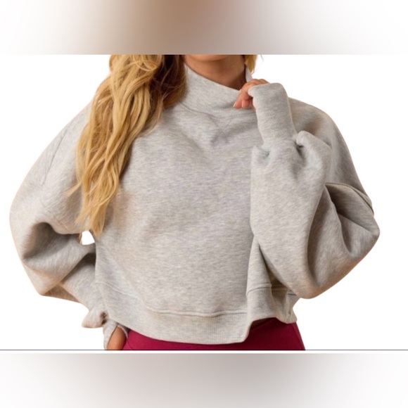 Blogilates Sweaters - Elegant Gray Women's Turtleneck Sweater